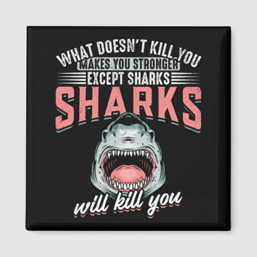 Funny Swimmer Humor Shark Joke Magnet