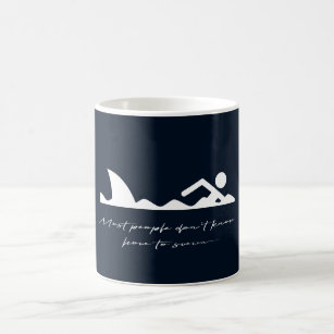 Funny Swimmer Swimming Shark Sarcasm Lover Gift Coffee Mug