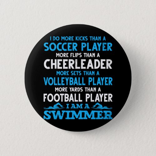 Funny Swimming Definition Swimmer Button