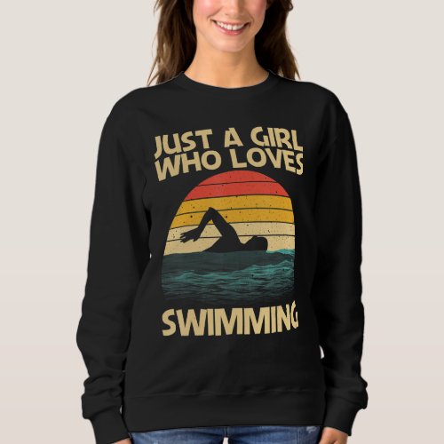 Funny Swimming For Girls Mom Swimmer Swimming Pool Sweatshirt