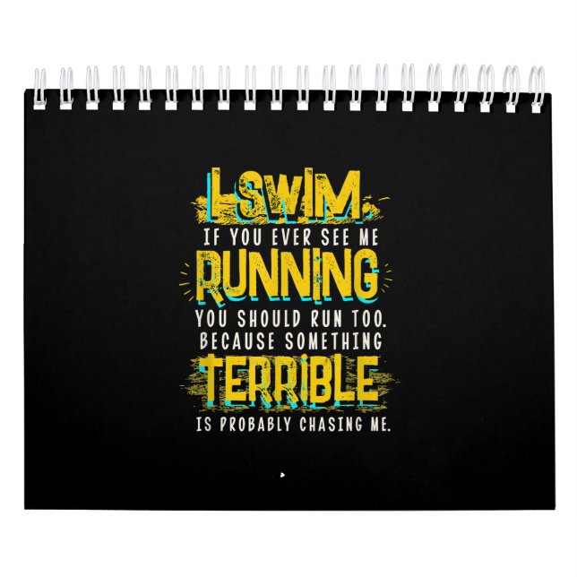 Funny Swimming Gift A Swimmer Calendar (Cover)