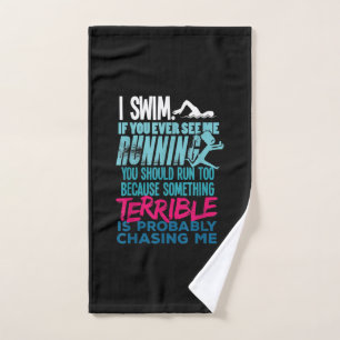 Funny Swimming Gift A Swimmer Hand Towel