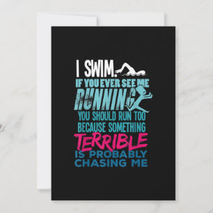 Funny Swimming Gift  A Swimmer Holiday Card