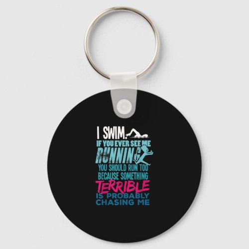 Funny Swimming Gift  A Swimmer Keychain