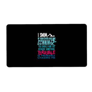 Funny Swimming Gift A Swimmer Label