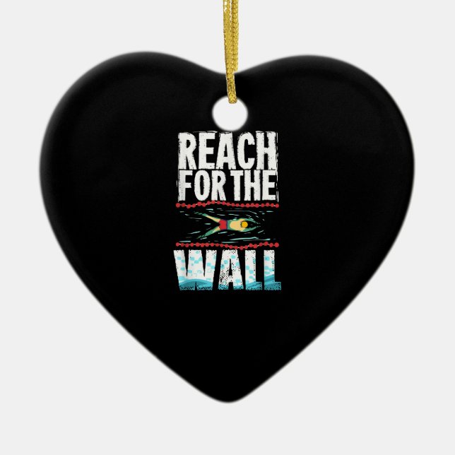 Funny Swimming Gift  A Swimming Athlete Design Ceramic Ornament (Front)