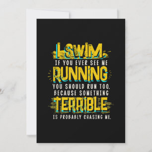Funny Swimming Gift For Swimmer Holiday Card