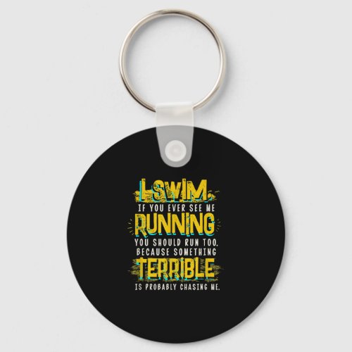 Funny Swimming Gift For Swimmer Keychain