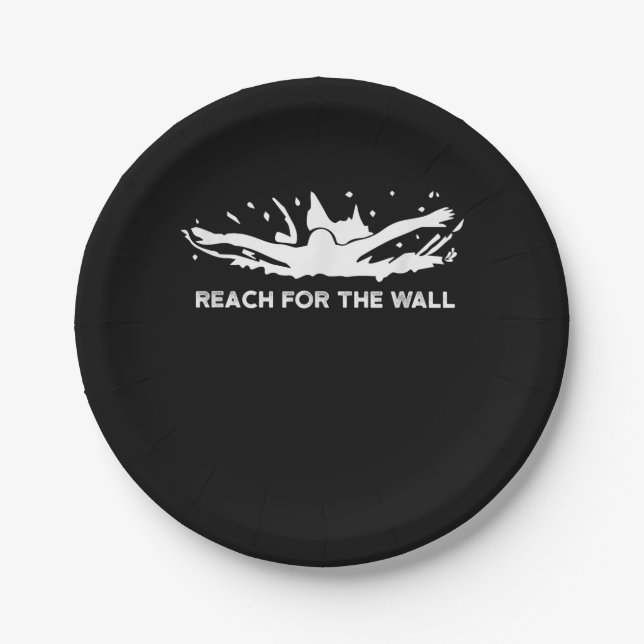 Funny Swimming  Gift  Swimmer Sport Swim Team Paper Plates (Front)
