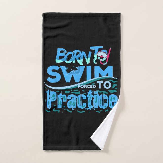 Funny Swimming Gift  Swimming Design Hand Towel (Hand Towel)
