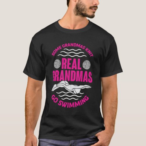 Funny Swimming Grandma Grandmother Gift T_Shirt