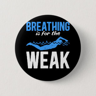 Funny Swimming Humor Swimmer Button