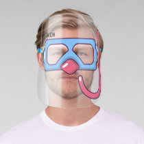 Funny Swimming Mask Goggles + Snorkle Face Shield