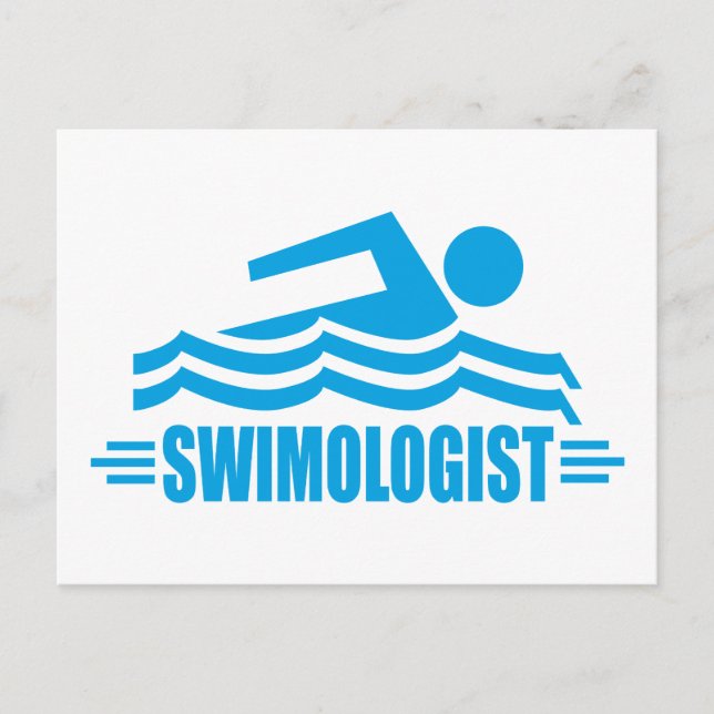 Funny Swimming Postcard (Front)