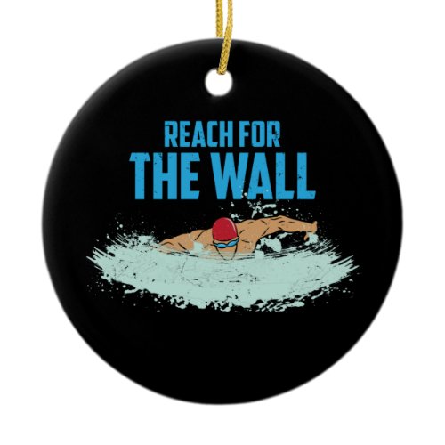 Funny Swimming Quote Ceramic Ornament