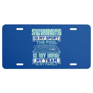 Funny Swimming Quote License Plate
