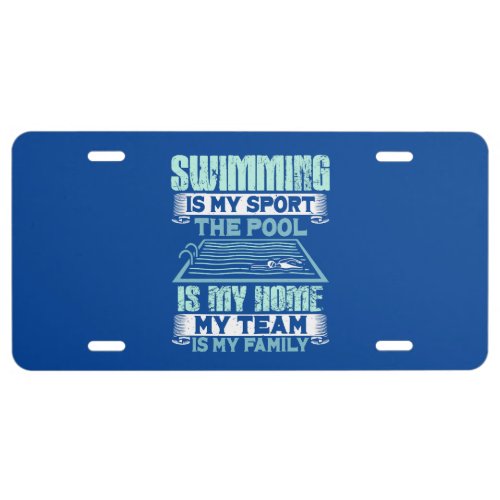Funny Swimming Quote License Plate