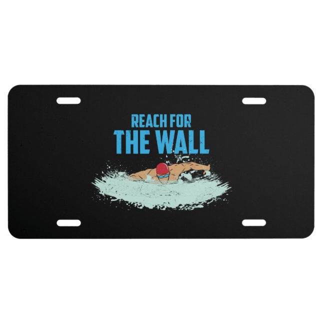 Funny Swimming Quote Swimmer Gift License Plate (Front)