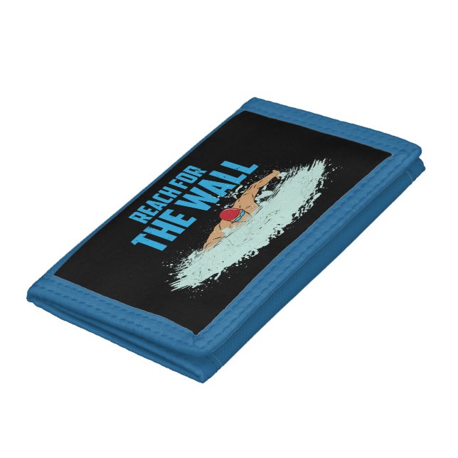 Funny Swimming Quote Swimmer Gift Trifold Wallet (Bottom)