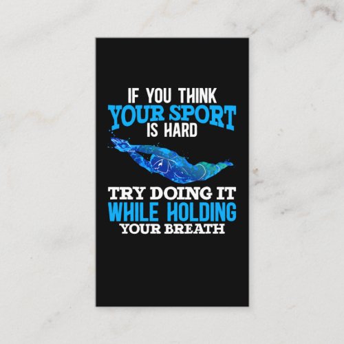 Funny Swimming Sport Swimmer Skill Business Card
