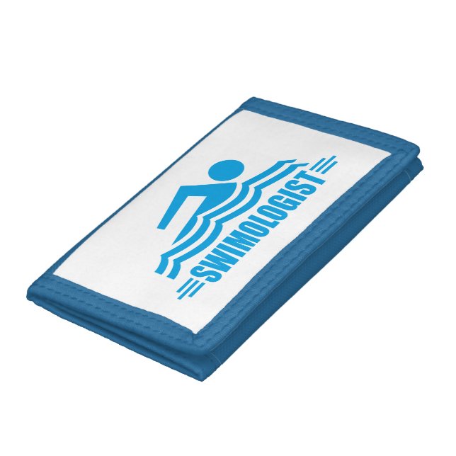 Funny Swimming, Swimmer, Swim Tri-fold Wallet (Bottom)