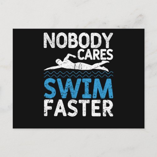 Funny Swimming Team Coach Sport Nobody Cares Swim Postcard