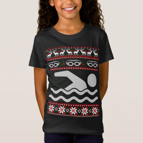 Funny Swimming Ugly Christmas Sweater