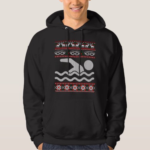 Funny Swimming Ugly Christmas Sweater
