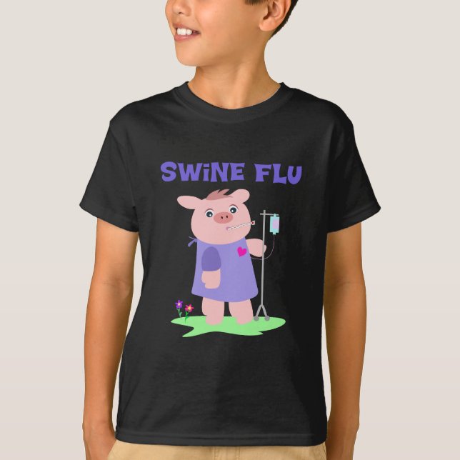 Funny Swine Flu T-Shirt (Front)