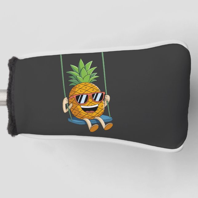 funny swinging pineapple swinger Golf Head Cover (Front)