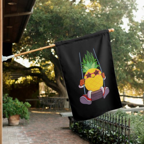 Funny Swinging Pineapple Swinger House Flag