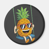 funny swinging pineapple swinger magnet