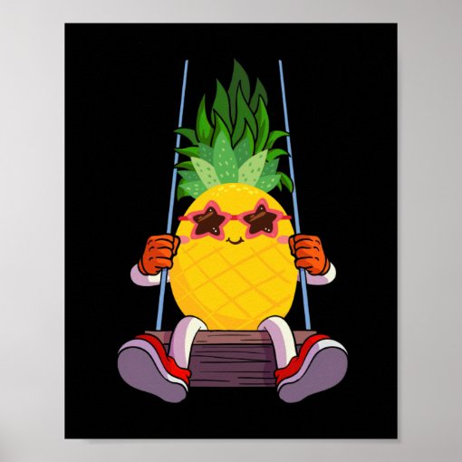 Funny Swinging Pineapple Swinger Poster Zazzle