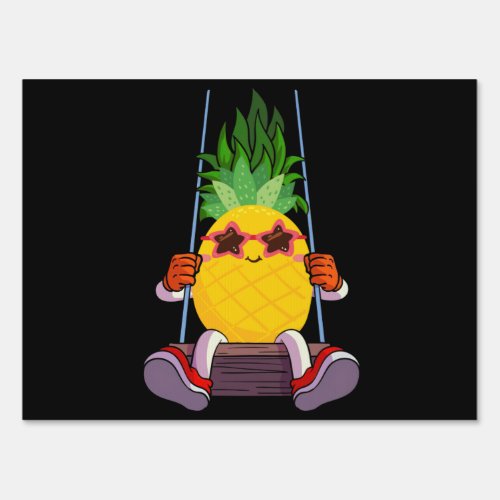 Funny Swinging Pineapple Swinger Sign