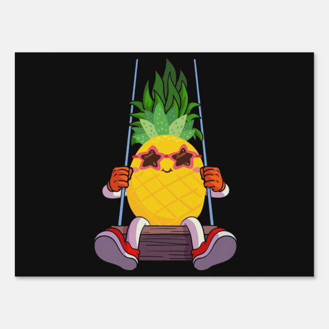Funny Swinging Pineapple Swinger Sign (Front)