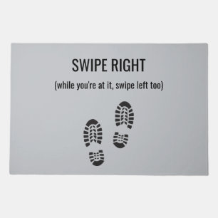 Funny Swipe Right Minimalist Doormat
