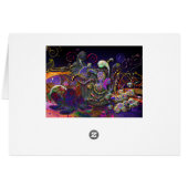 Funny Swirls Abstract Modern Art Cards (Back Horizontal)