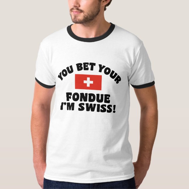 Funny Swiss Fondue T-Shirt (Front)