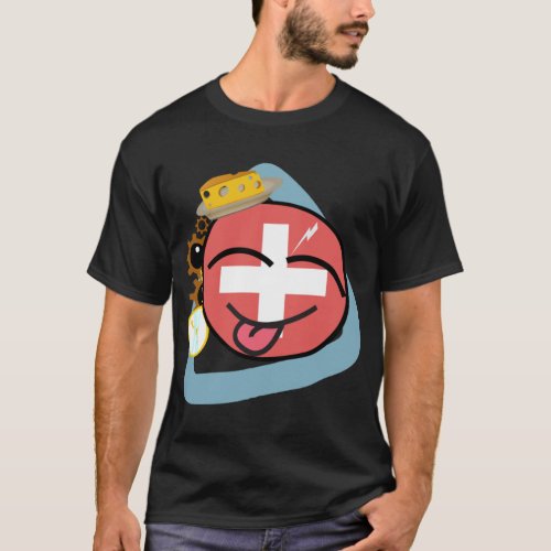 Funny Switzerland Countryhuman Countryball   T_Shirt