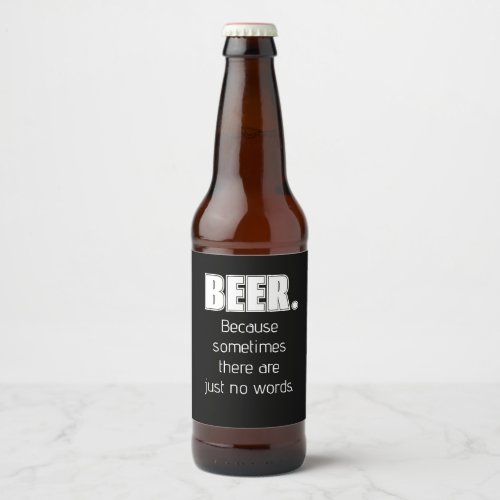 Funny Sympathy Gift Beer Bottle Label