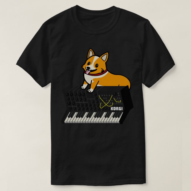 Funny Synthesizer For Corgi Dog Lover  T-Shirt (Design Front)
