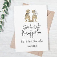 Funny T-Rex Bride and Groom Dinosaur Wedding