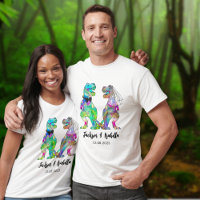 Funny T-Rex Bride & Groom Dinosaur Wedding