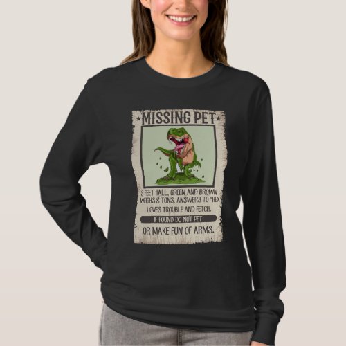 Funny T_Rex Dino Pet Dinosaur Joke T_Shirt