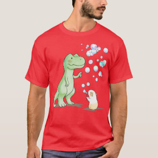 Funny T Rex Dinosaur and Guinea Pig  T-Shirt