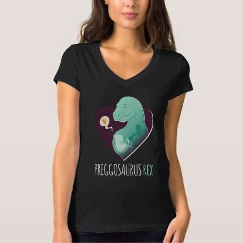 Funny T Rex Dinosaur Baby Pregnancy Preggosaurus T_Shirt