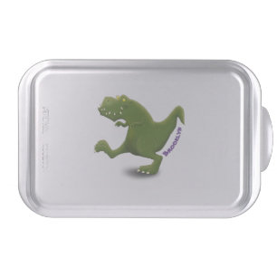 Funny T rex dinosaur cartoon humor Cake Pan