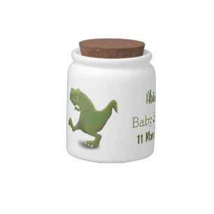 Funny T rex dinosaur cartoon humor Candy Jar