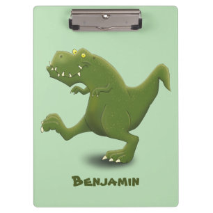 Funny T rex dinosaur cartoon humor Clipboard