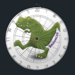 Funny T rex dinosaur cartoon humor Dart Board<br><div class="desc">This happy illustration features our cartoon tyrannosaurus rex drawn in fun style for roaring dinosaur day!</div>